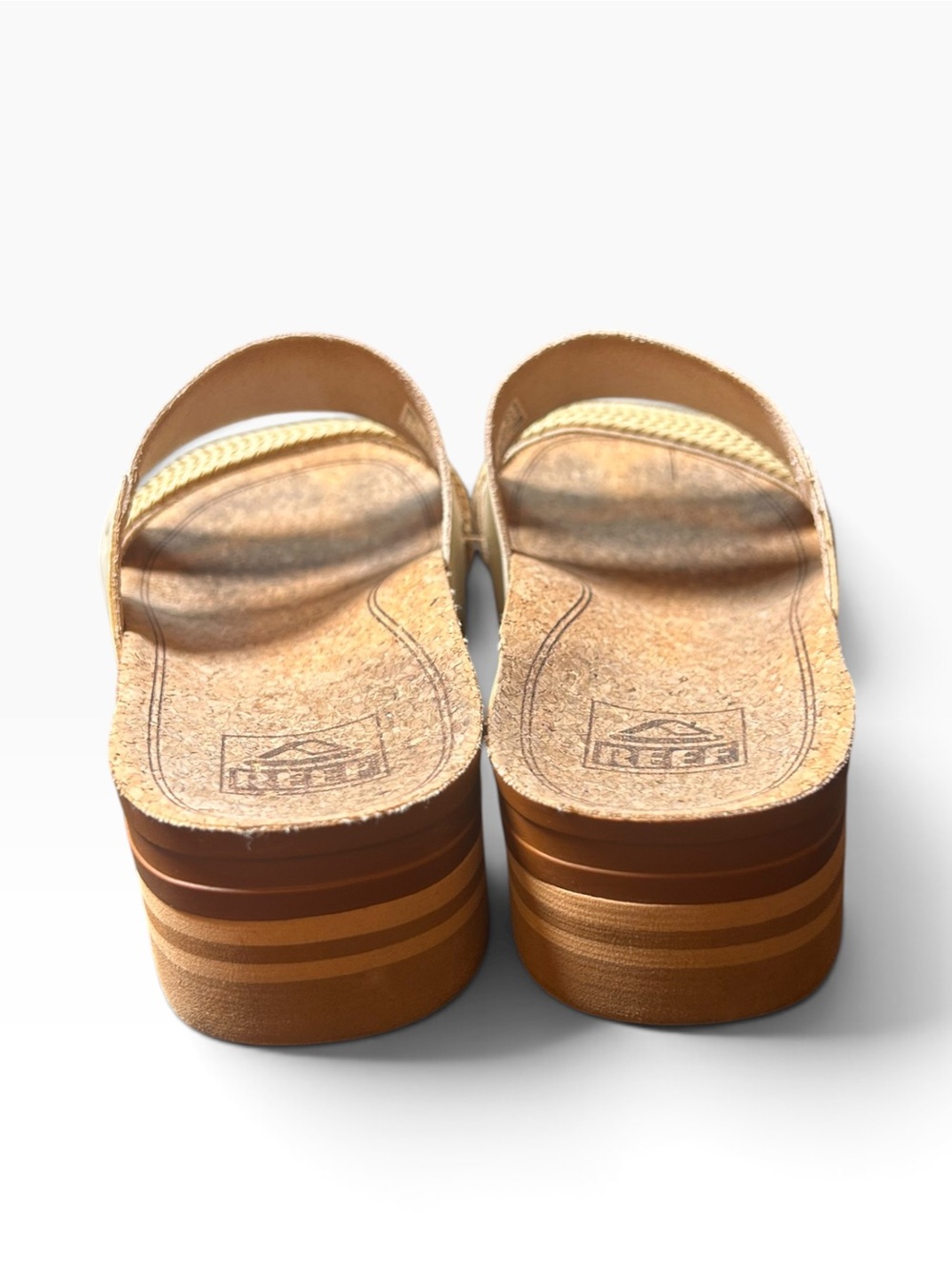 Reef Cushion Vista Hi Braided
Platform Slides Vintage White Size
6/36 - Picture 10 of 12